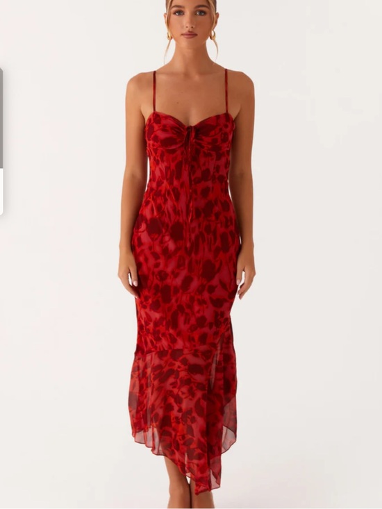 Peppermayo Dresses & Skirts - Peppermayo sally midi dress deep red floral size 2 NWT